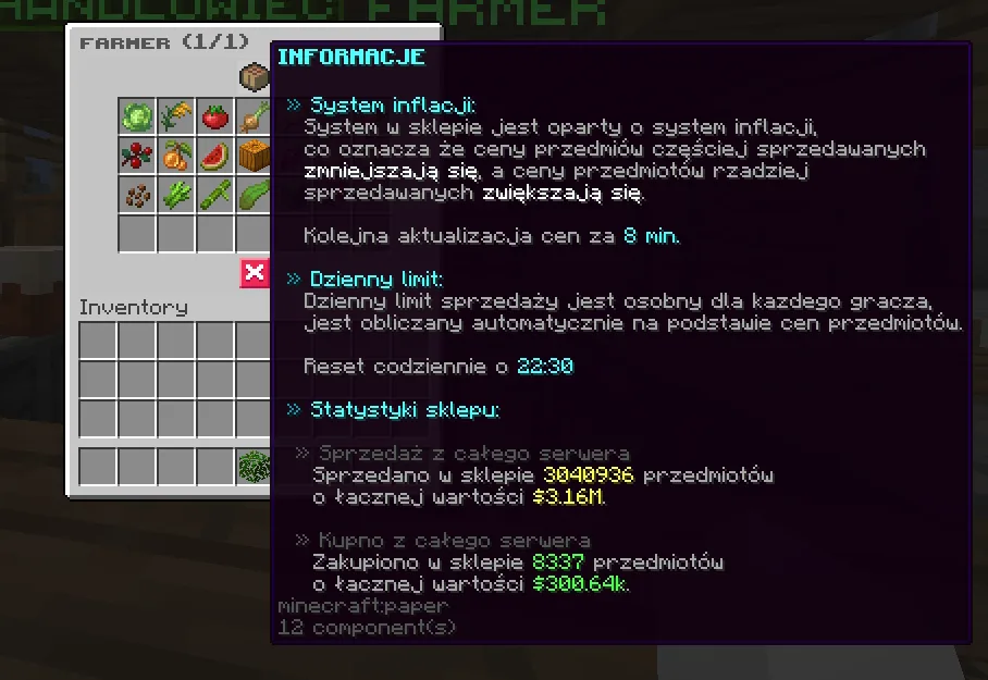 Zrzut ekranu z serwera survival globmc.pl